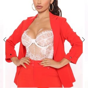 Fashion Nova “ Going into a meeting “ Blazer RED